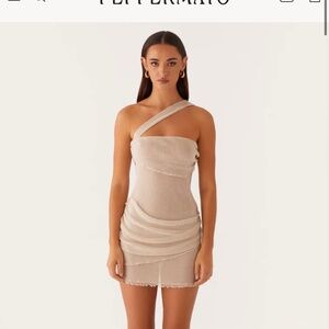 Peppermayo Misty Mesh Mini Dress - Ivory